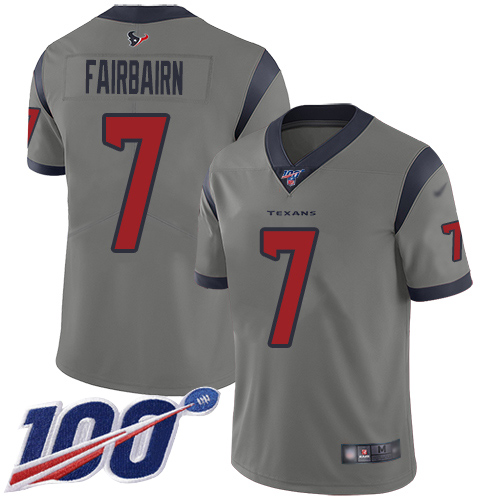 Houston Texans Limited Gray Men Ka imi Fairbairn Jersey NFL Football #7 100th Season Inverted Legend->houston texans->NFL Jersey